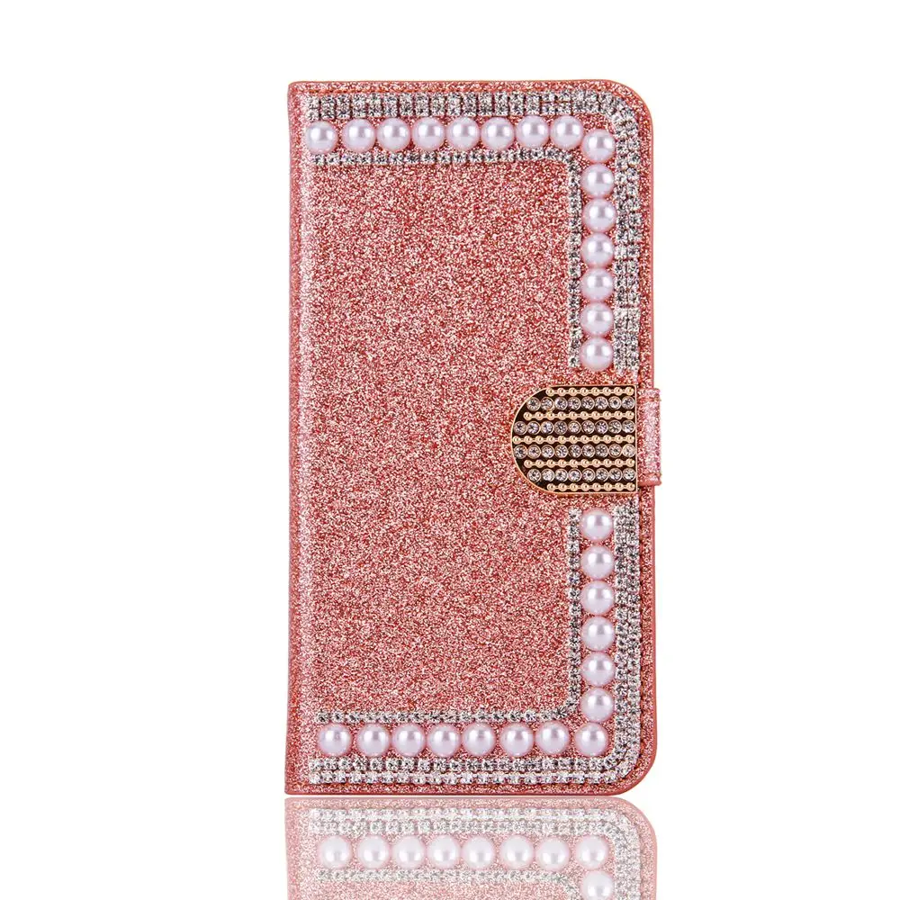 NORTHFIRE PU Leather Phone Case For Samsung Galaxy A6 A8 A9 A10 A70 A50 2018 Glitter pearl Note 8 9 M20 Cover | Мобильные телефоны