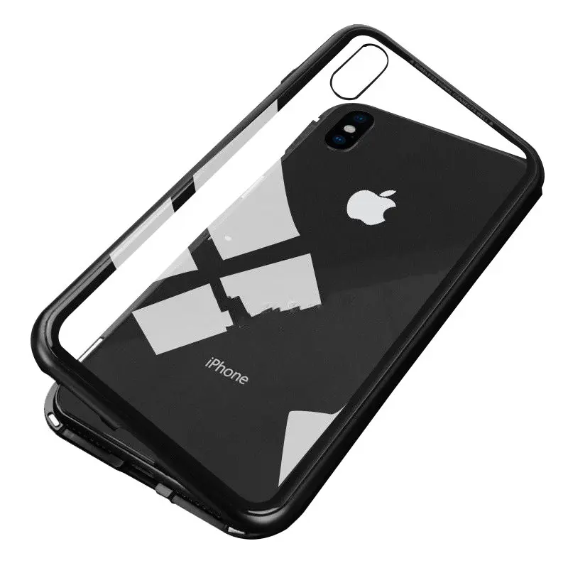 Magnetic Adsorption Clear Phone Case For Xiaomi Redmi 6A Full Protective Bumper Note 5 6 Pro Tempered Glass Cover Capa |