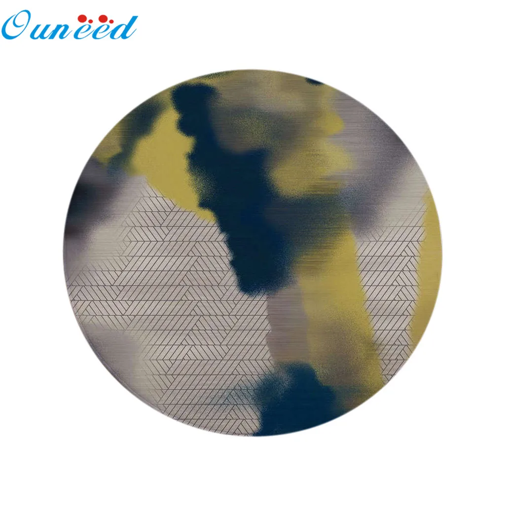 Ouneed ковер для ванной комнаты Ретро цветок Акварельная живопись круглый гостиная