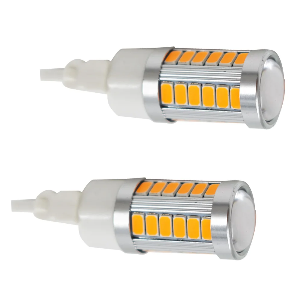 

2 x 33SMD Yellow Amber 3157 5730Chip Daytime Running Lights LED Bulbs DRL USA