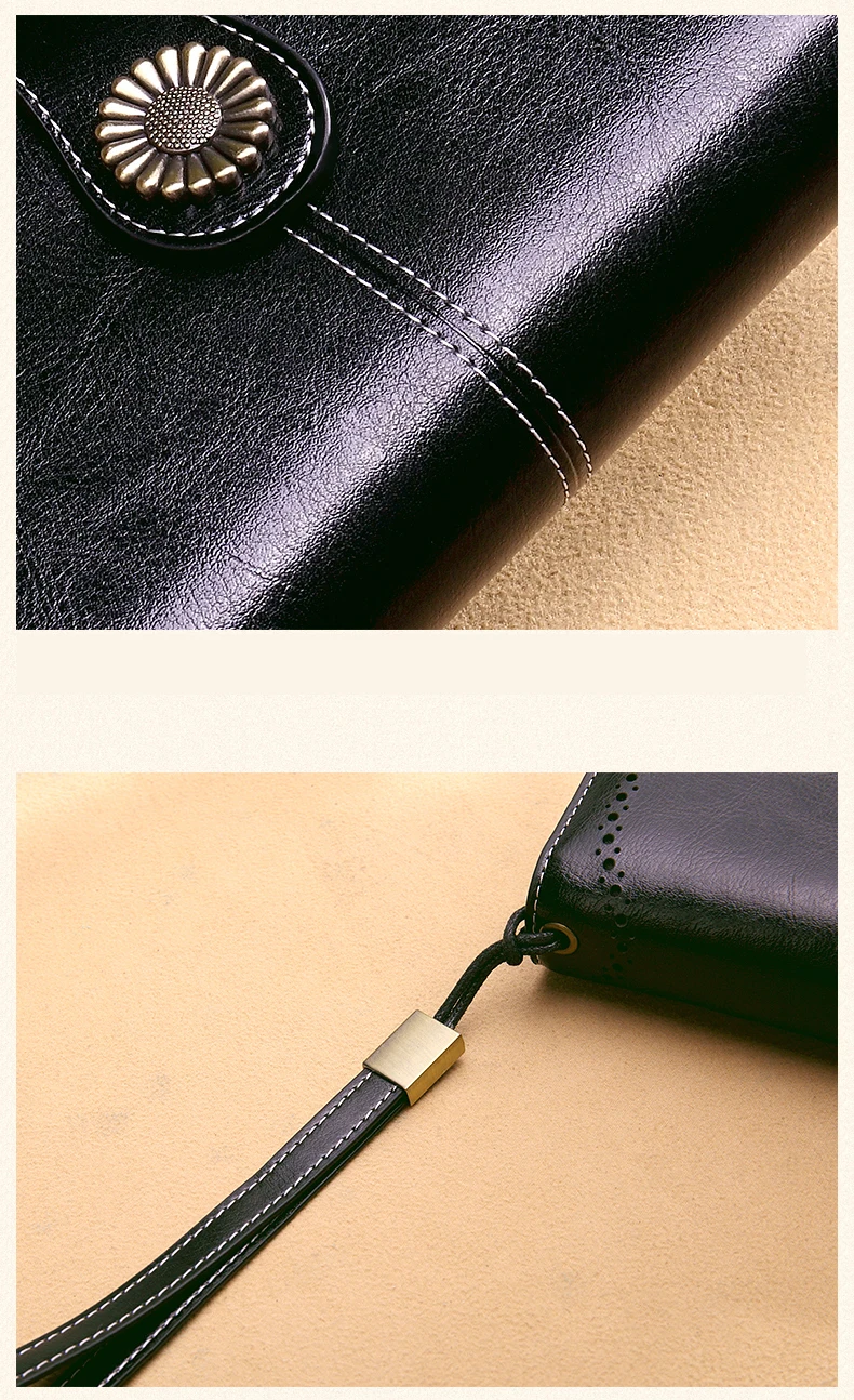 Aliwood Brand Hollow Women Clutch Leather Wallet Female Long Wallet Women Zipper Purse Strap Money Bag Purse For iPhone Carteira