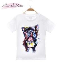 2019 special discount children clothing kids t shirts prench bulldog 100 cotton knitted baby clothes child t shirt girls top