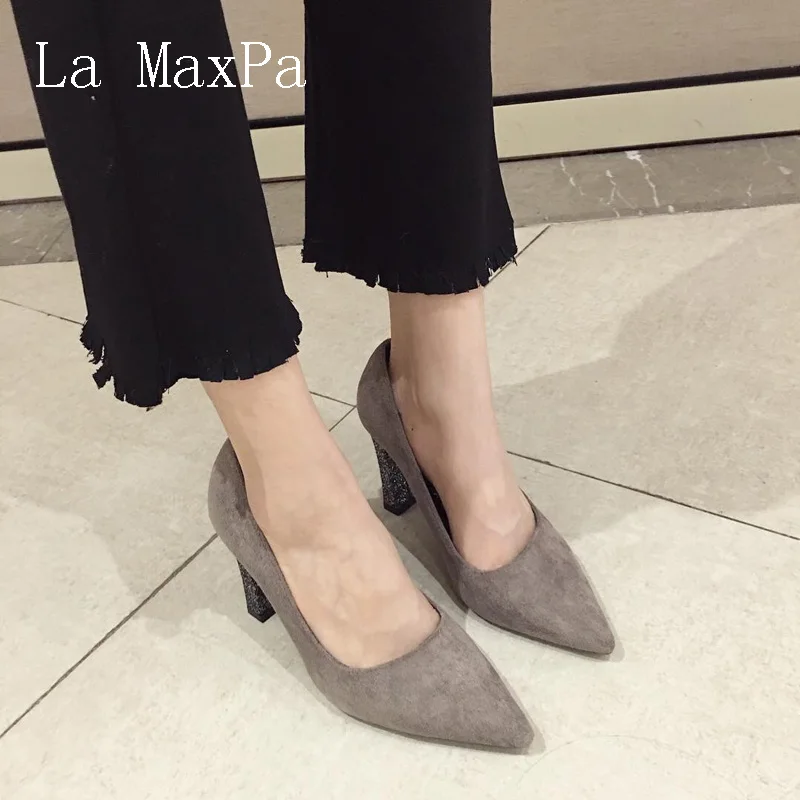 La MaxPa/2019 г. хит продаж модные роскошные туфли с острым носком высокого качества