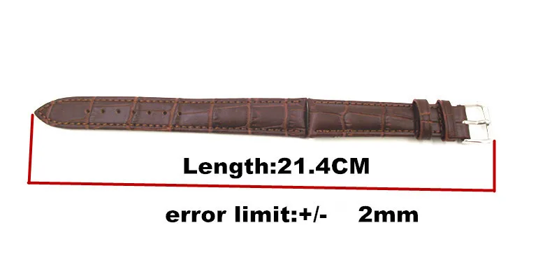 Прибыл 1 шт. 18 мм подлинная коровья кожа часовой браслет часы ремень кофе цвет