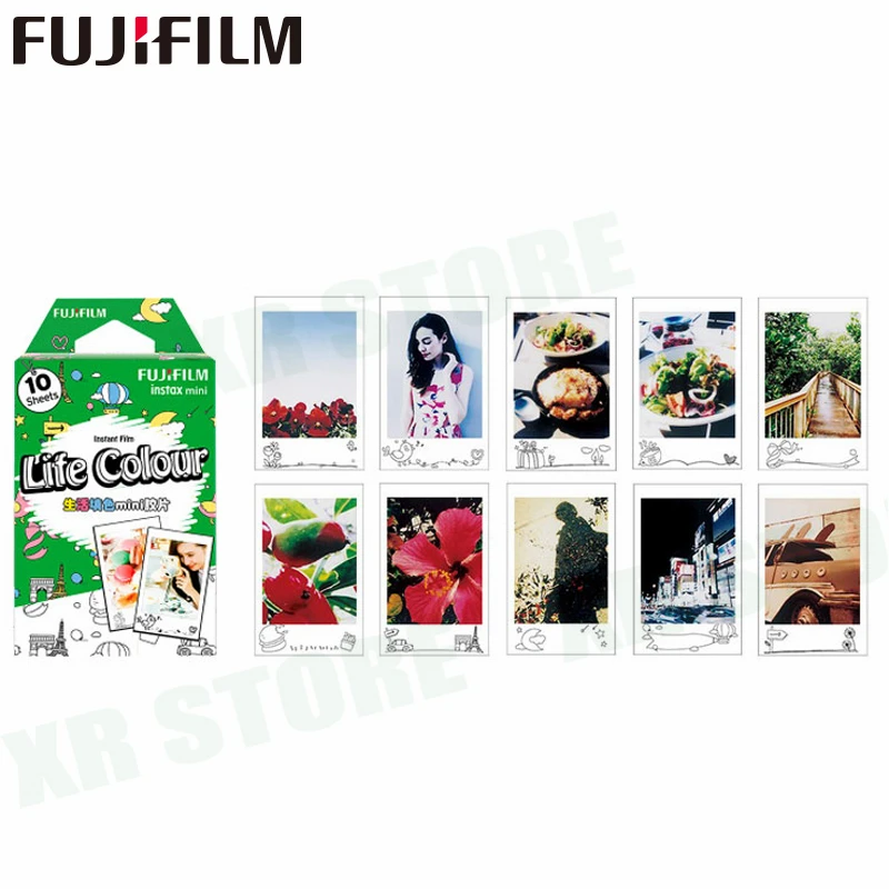 Fujifilm Instax Mini 8 9 фильм жизнь Цвет Fuji мгновенный Фотобумага 10 листов для 70 7 s 50 50i 90 25