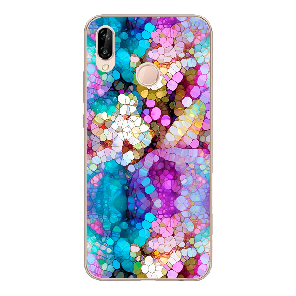 Для Huawei P20 Lite чехол 5 84 &quotмягкий TPU силиконовый Funda милый счастливый цвет рыбья