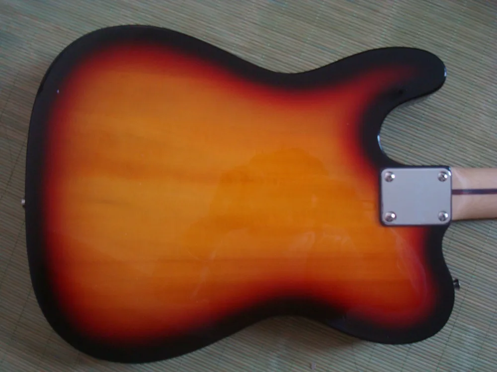 Горячая Распродажа электрическая гитара sunburst с цветной отделкой белая