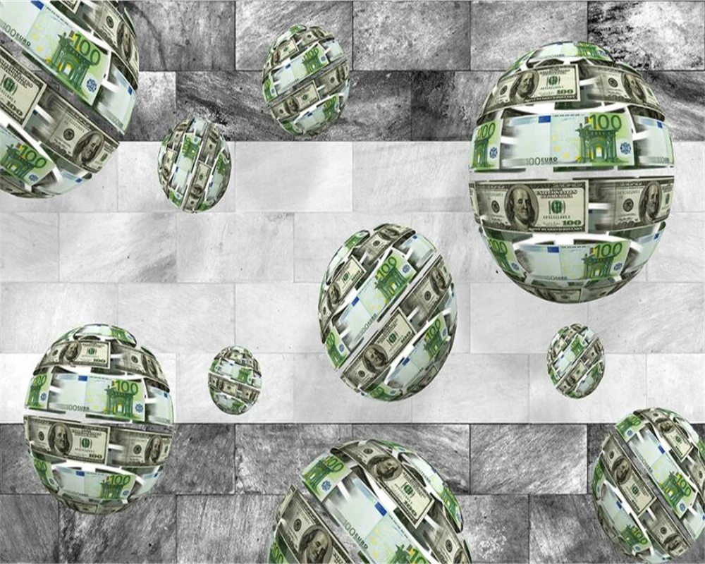 3D обои Beibehang с изображением долларового шара абстрактное креативное