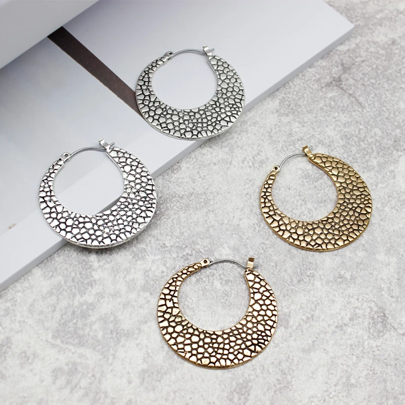 Серьги в виде полумесяца с леопардовым принтом Геометрические элементы серьги