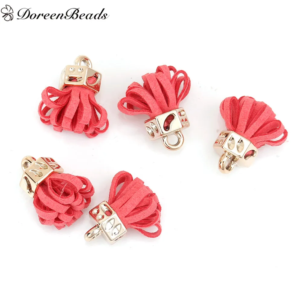 DoreenBeads бархат светло голубая кисточка золотые швейные принадлежности около 25 мм