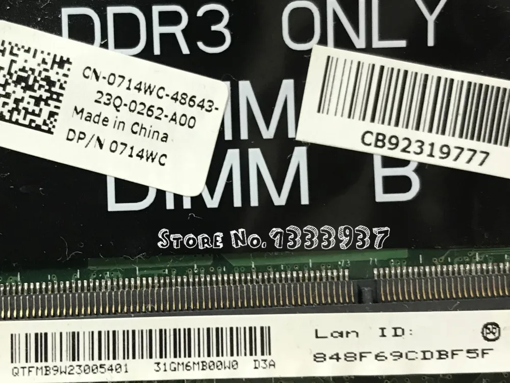 Материнская плата для ноутбука dell XPS L502X HM67 DAGM6CMB8D0 2G CN 0714WC 31GM6MB00W0|Материнские платы|