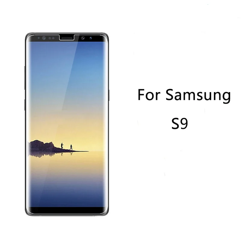 For Samsung S9 Nano УФ светильник жидкий полный клей стекло протектор экрана для samsung Galaxy S10 S9 S8 Plus E нано оптика изогнутое стекло Note 9 8 - Цвет: For Samsung S9