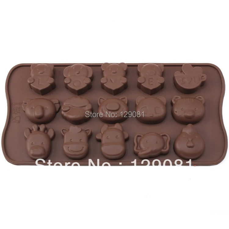 Пищевая силикагель 15 Форма для торта животная выпечка шоколадная посуда выпечки