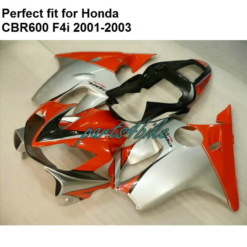Литьевой обтекатель для Honda серебристый красный черный CBR 600 F4i 2001 2002 2003 комплект обтекателей CBR600F4i 01 02 03