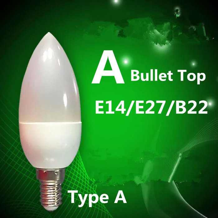 Светодиодные лампы в форме кончика/хвоста 3 Вт 5 E14 E27 2835SMD 10 шт./лот Холодный/теплый