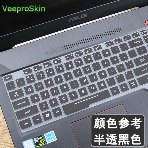 Силиконовый чехол для клавиатуры для ноутбука asus ROG Zephyrus S GX501GI GX501GS GX501 asus GX531 GX531GS ноутбук 15,6 дюймов - Цвет: black
