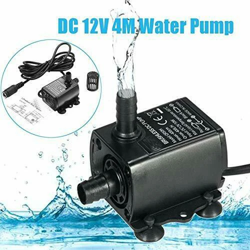 DC12V водяной насос с высоким потоком, погружной насос, скорость потока, мини ультра-тихий бесщеточный двигатель 10 Вт 400л/ч, кемпер, караван, моторная лодка