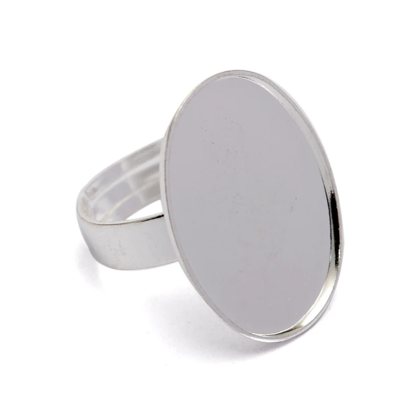 5 шт. античные бронзовые/серебряные основы для колец кабошон настройки ободок