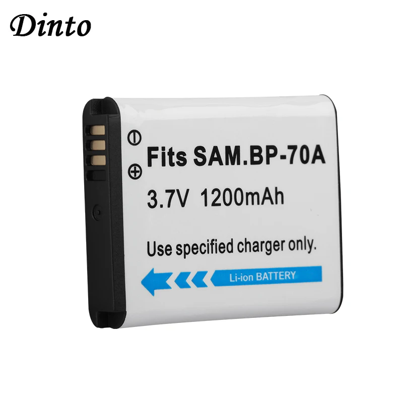 Dinto 1200 мА/ч 1 шт. BP70A BP 70A Цифровая камера Аккумулятор для Samsung ES65 ES70 ES71 ES73 ES74 TL105 TL110