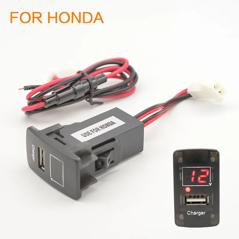 1 шт. автомобильное зарядное устройство USB с вольтметром дисплей 2 А usb порт для