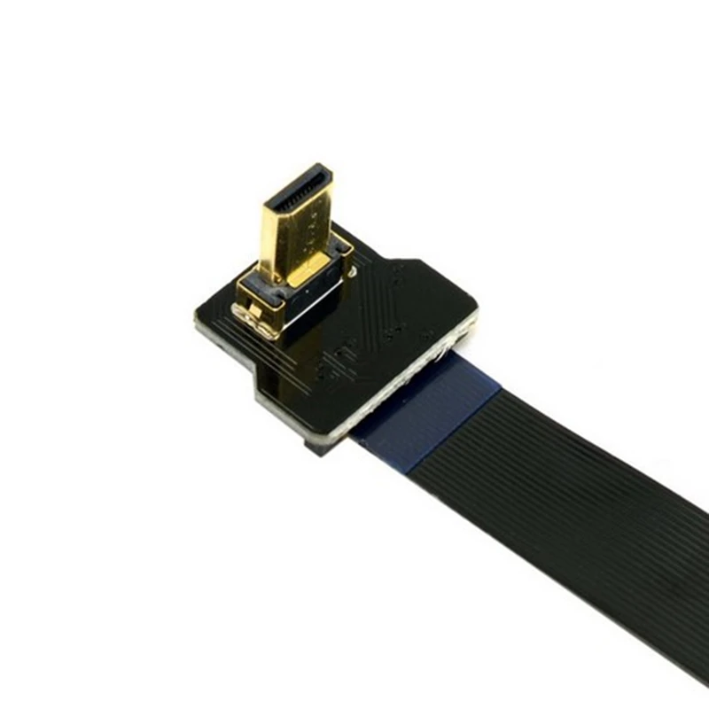 

50cm FPV Down Angled 90 Degree Micro HDMI-compatible Male to HDMI-Cable Male FPC Flat Cable for Multicopter Aerial Photography