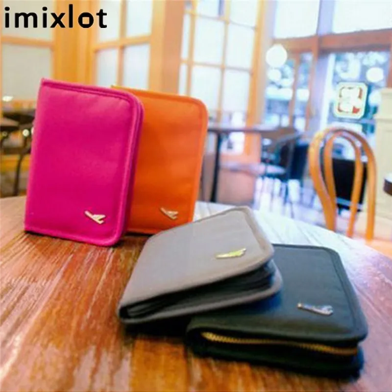 Imixlot ручка для визиток паспорта билетов ID держатель коробка хранения с молнией 4