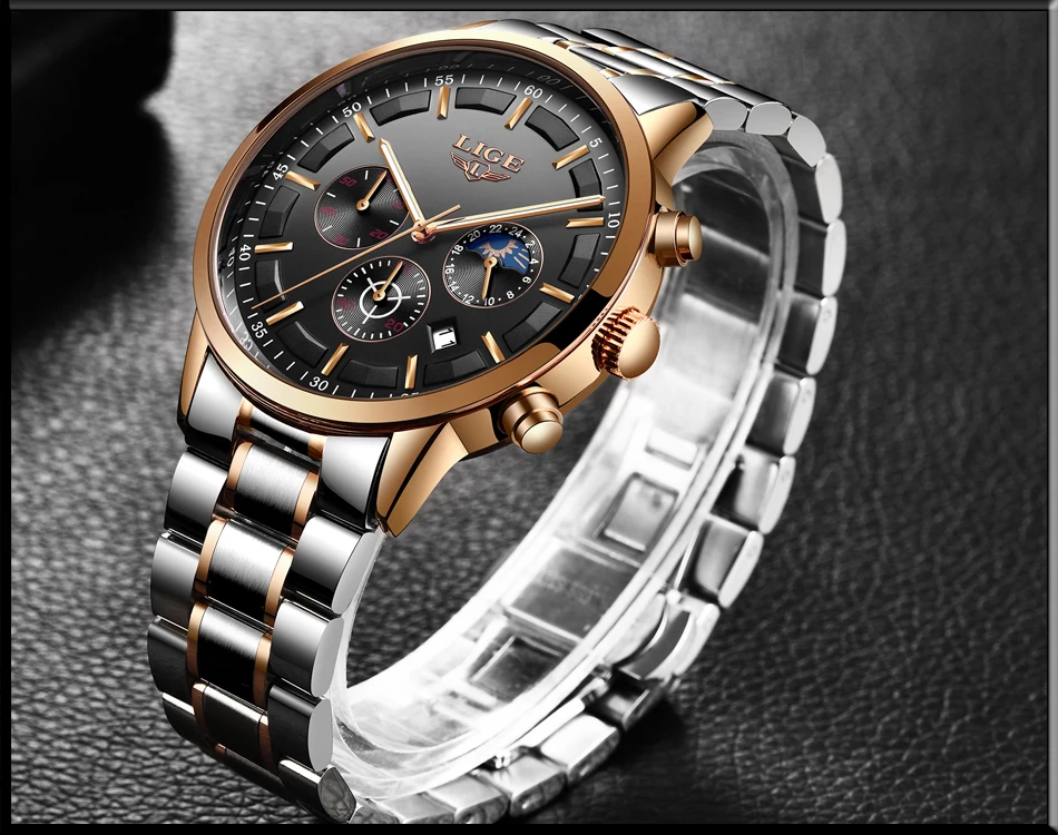 Relogio Masculino часы мужские LIGE модные спортивные кварцевые часы мужские s часы Топ бренд класса люкс Бизнес водонепроницаемые часы Relojes