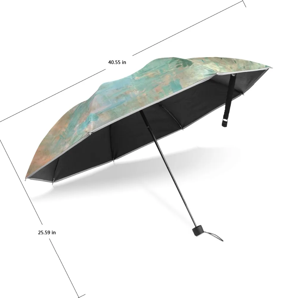 Monet искусство масляной живописи автоматический зонтик дождь женщины впечатление