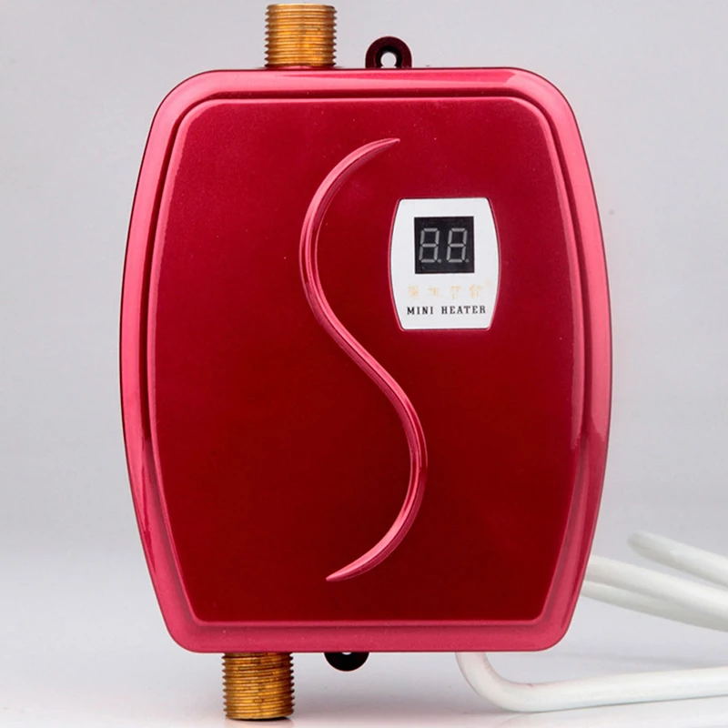 

kitchen Instant Electric Water Heater Hot Water Faucet Water Heating Thermostat Household LED Temperature Display 110V/220V