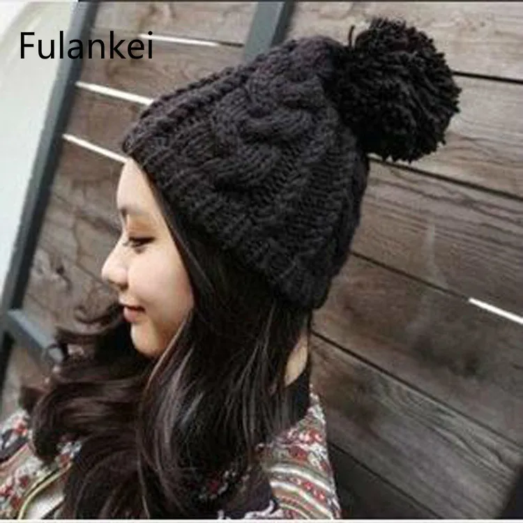 Fulankei новый шаблон конопли цветы шапочки с нечеткой мяч Мужской мэм Утепленная