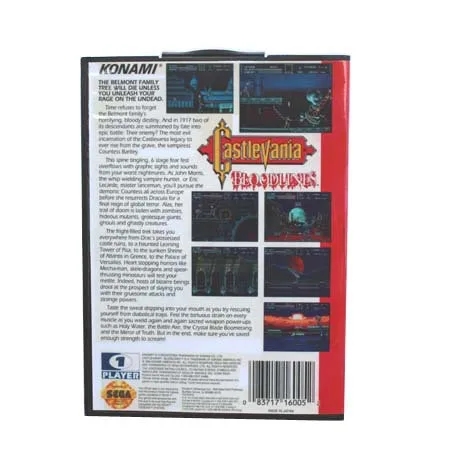 16 bit Sega MD game Cartridge with Retail box - Castlevania Bloodlines card for Megadrive Genesis system | Электроника