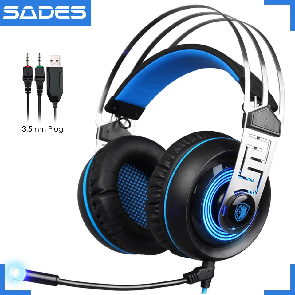 Оригинальная игровая гарнитура SADES A7 с разъемом 3 5 мм компьютерные игровые