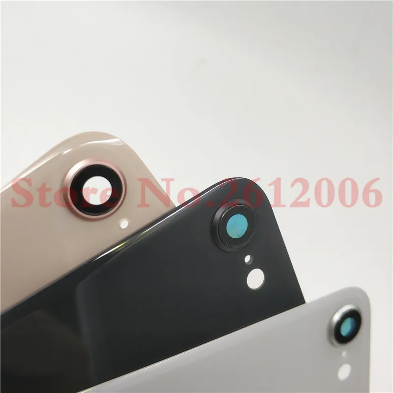Новое хорошее качество для Apple iPhone 8 задняя крышка батарейного отсека стеклянный корпус чехол+ рамка для камеры объектив+ логотип