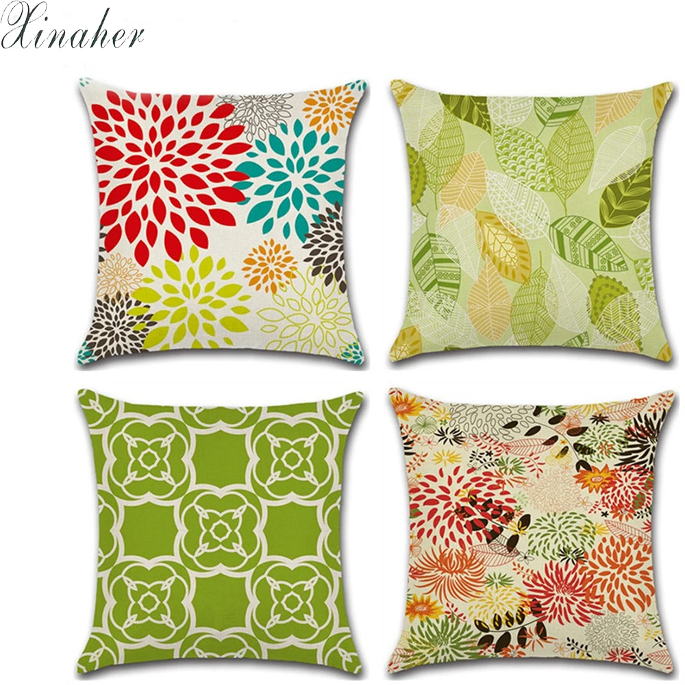 

Geometric Cushion Cover chrysanthemum Leaf Soft Throw Pillow Cover Decorative Sofa Pillow Case Pillowcase New Home Decor