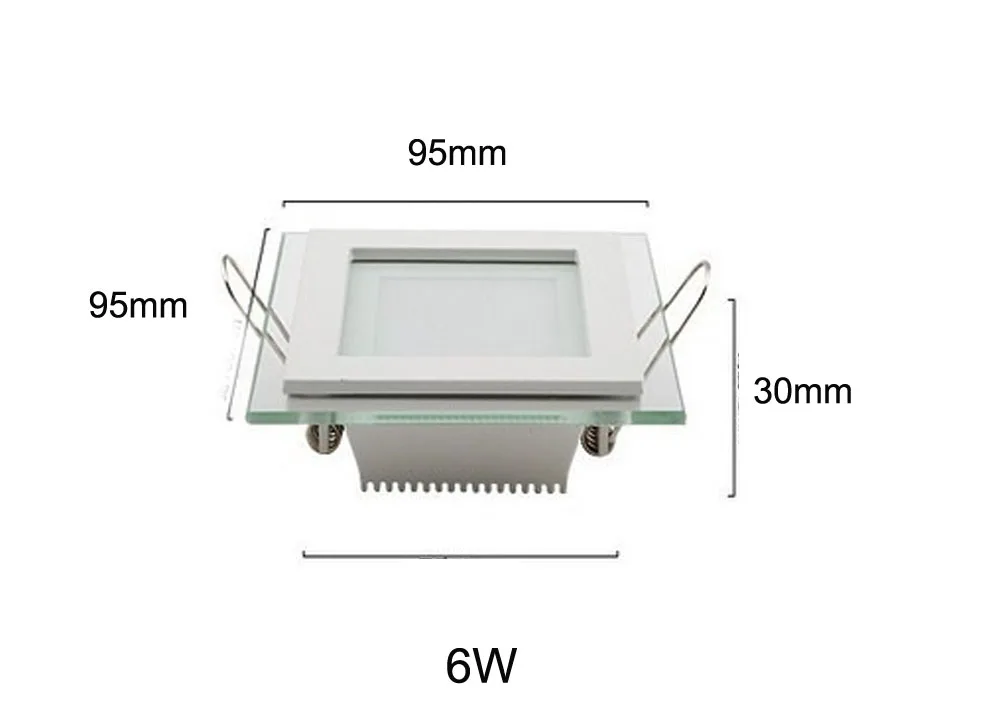 AC 85-265 V 6 W 12 W 18 W Светодиодный потолочный встраиваемый потолочный светильник акриловый квадратный светодиодный светильник