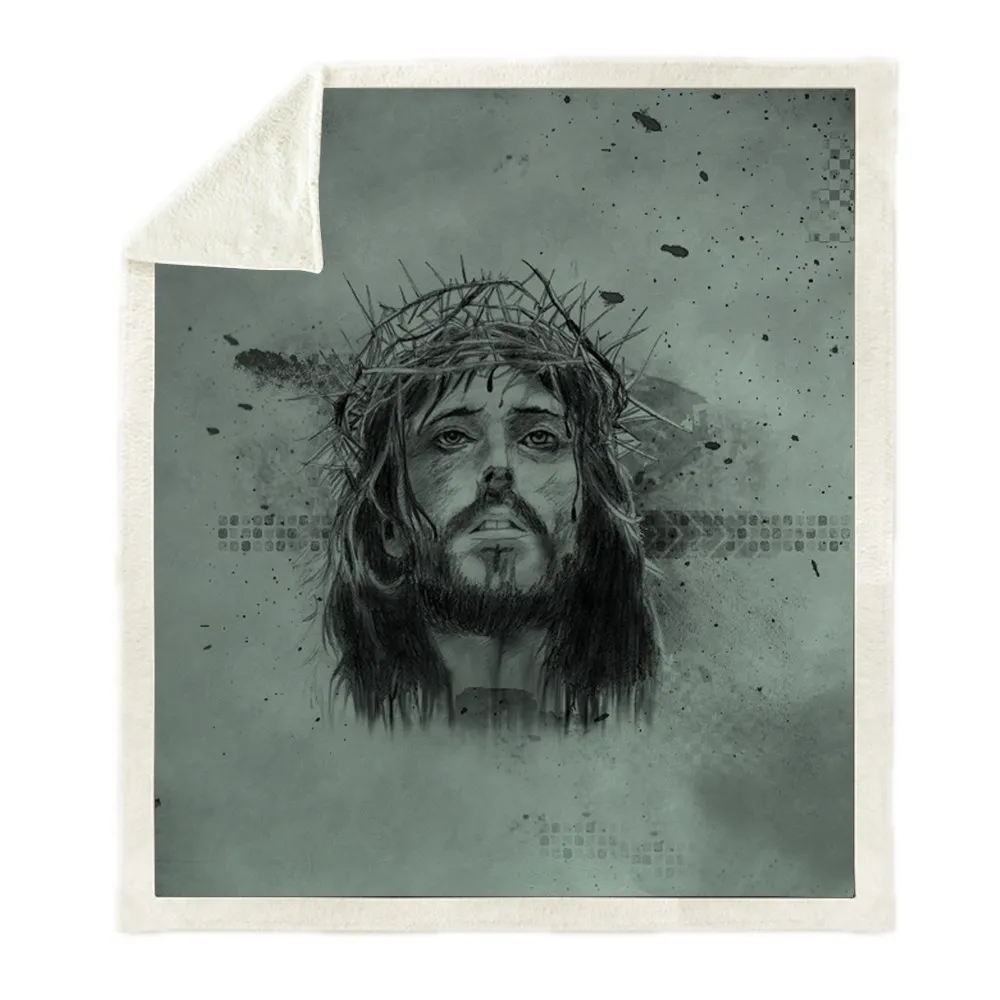 Religion Jesu 3D печать одеяло на искусственном меху диван диване Туризм пикника обратно в школу одеяло покрывало постельные принадлежности пледы флис взрослых одеяло - Цвет: BZ126J