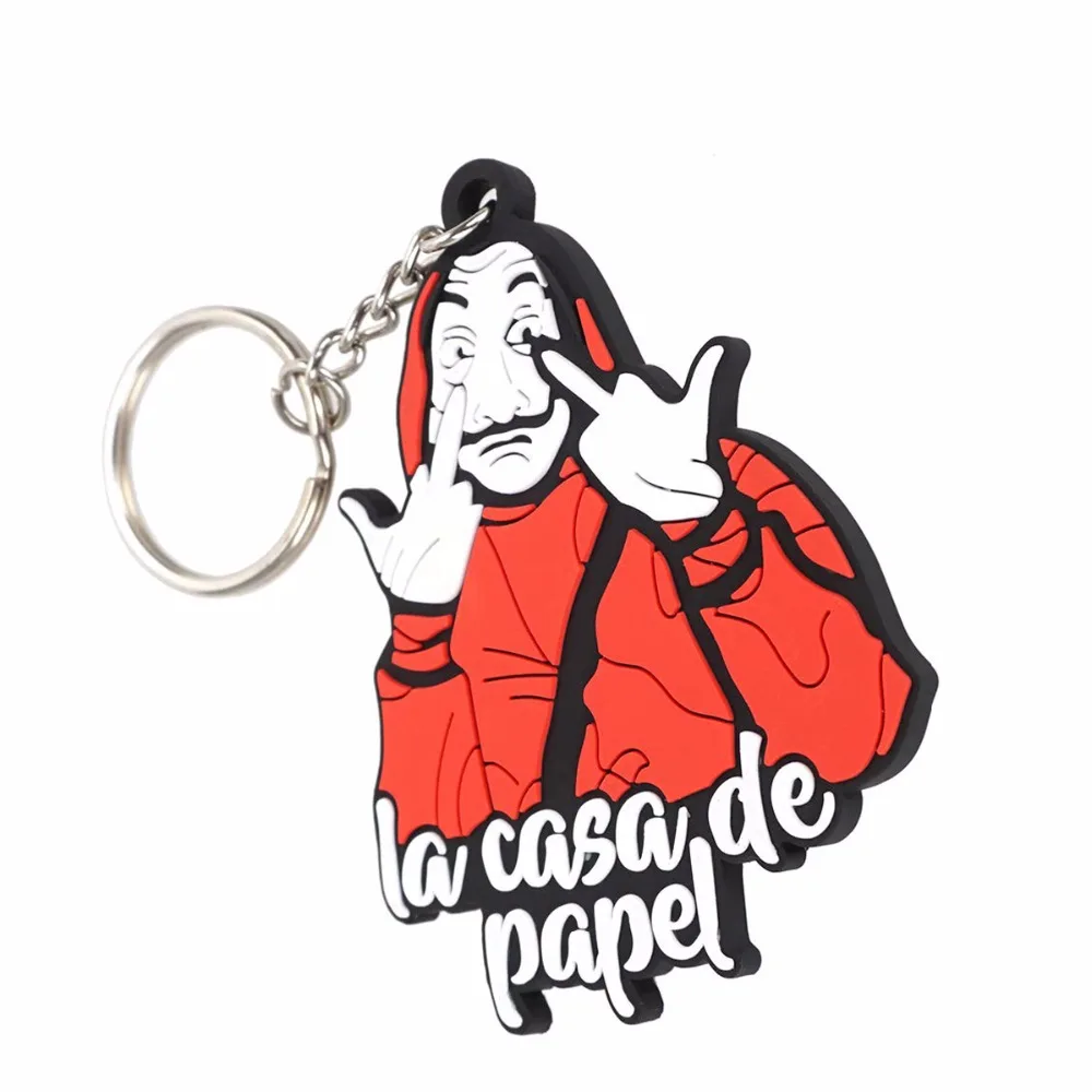 В House of Paper Сальвадор Дали брелок La Casa De Papel Брелки держатель кольцо для ключей