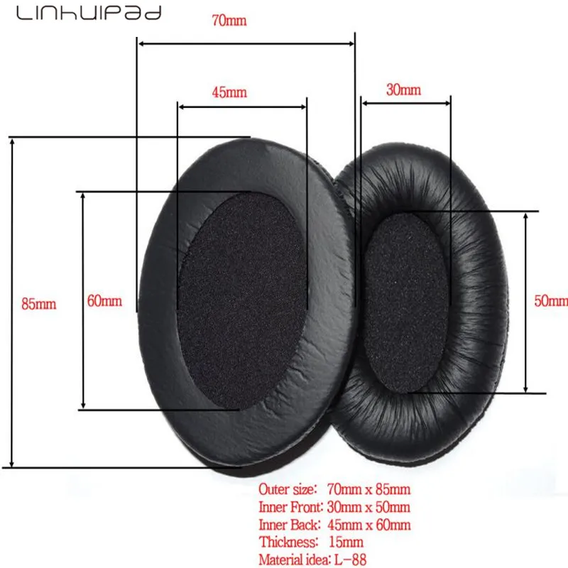 Linhuipad 85 мм овальной формы искусственная кожа наушники амбушюры 2 шт./лот для Sennheise