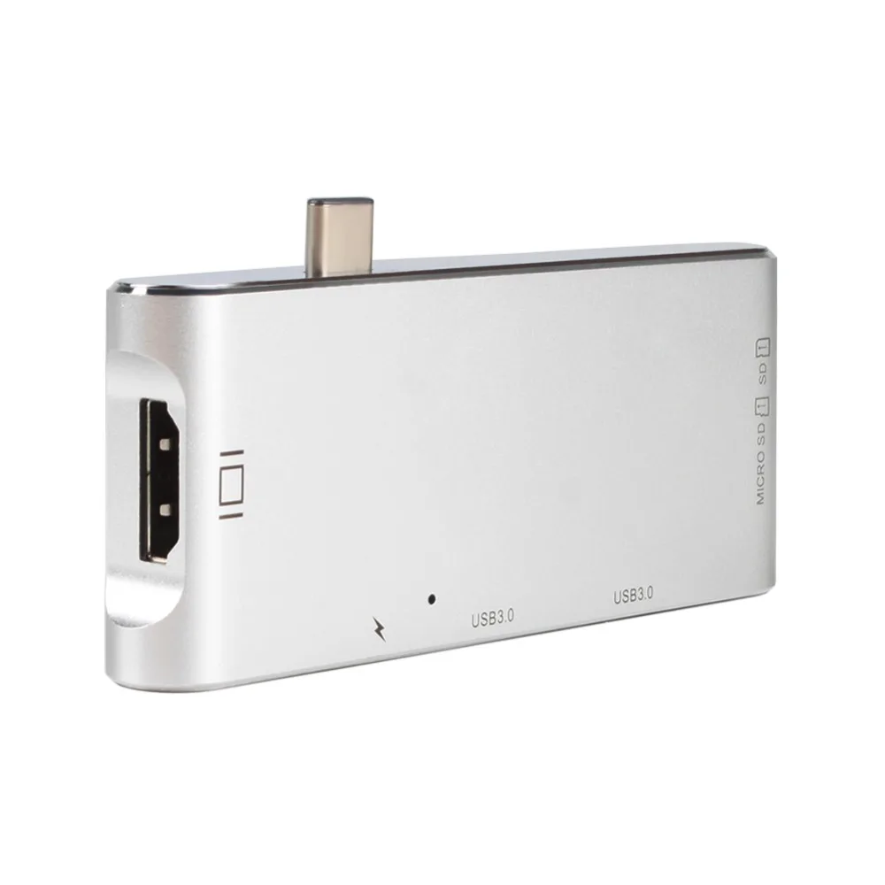 6 в 1 концентратор USB Type C к HDMI адаптер док станция ключ 3 0 с SD слотом для MacBook Pro