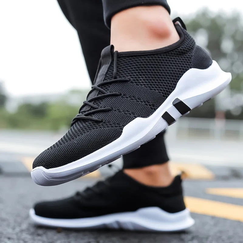 Summer Fashion Mens Casual Shoes Lace-Up Breathable Sneakers Trainers Light shoes male Big size Zapatillas Hombre | Обувь