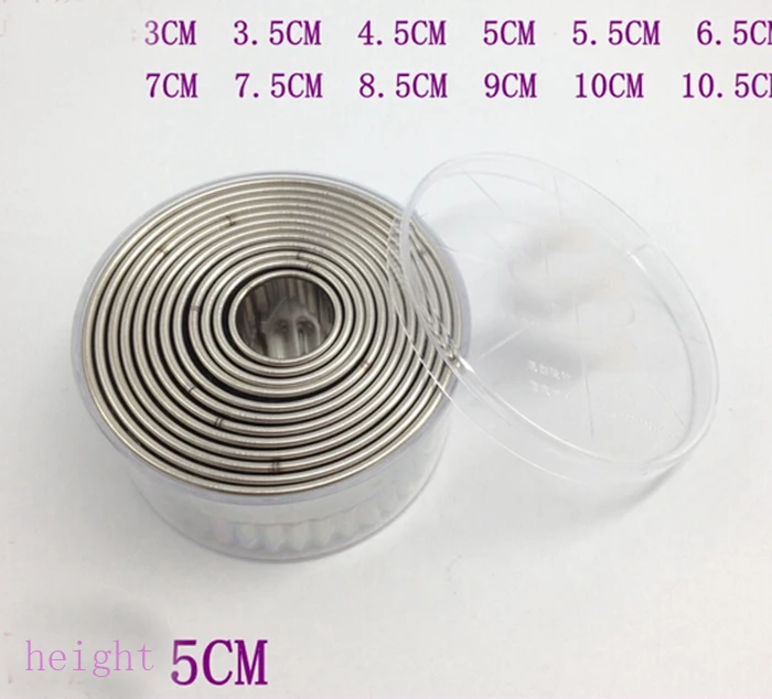 12 шт. Набор круглых зубных пельменей из нержавеющей стали режущие формы для торта