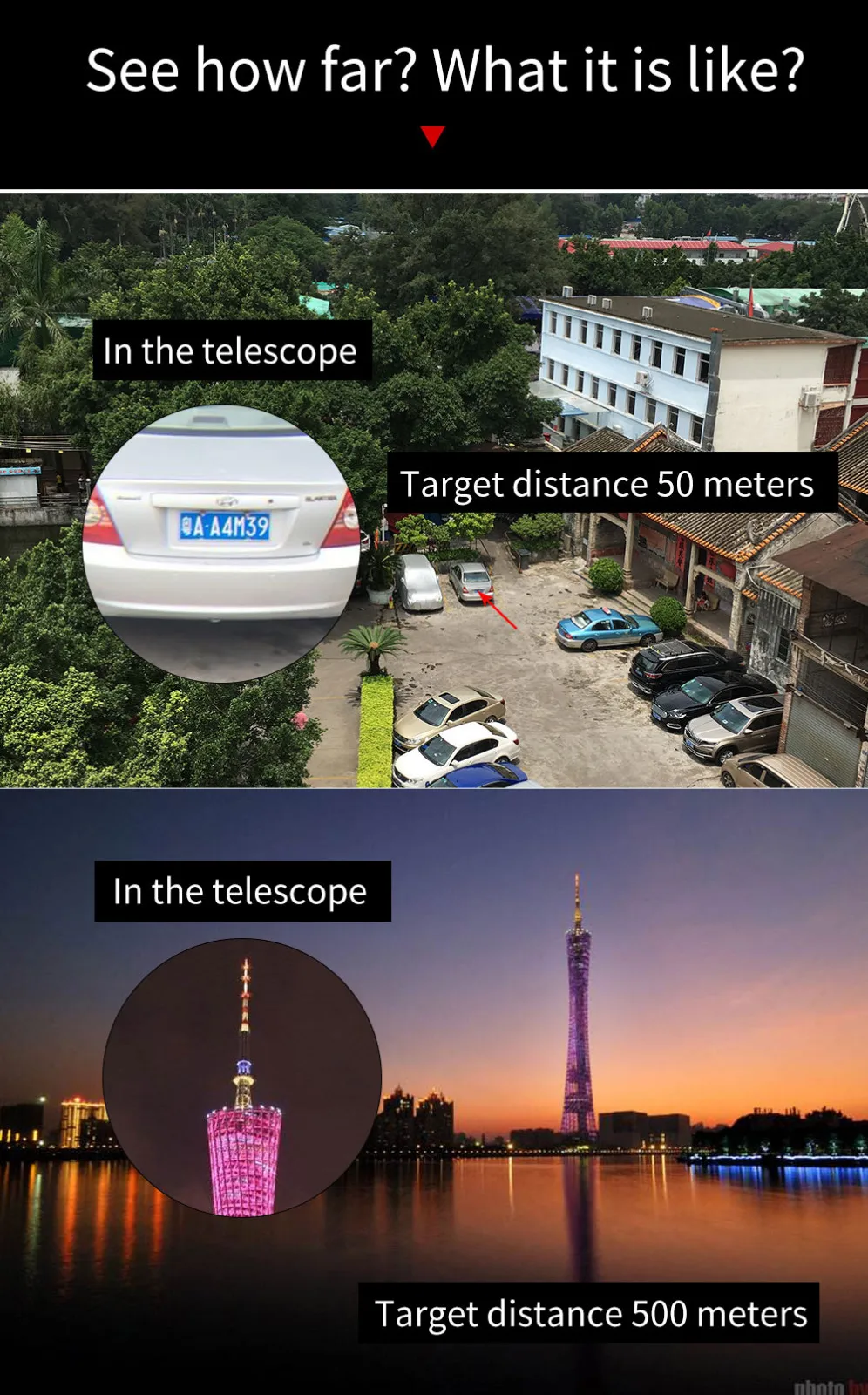 1 шт. телескоп черный Средний Фокусировочный Открытый 20X32 портативный HD бинокль зрелище телескоп Путешествия переносные телескопы
