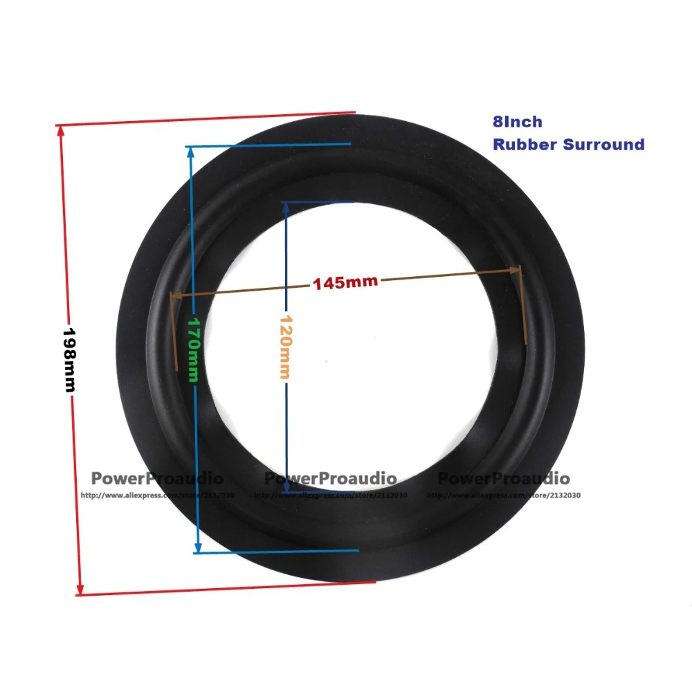 

1pc 8 inch speaker rubber surround For TAN NOY speaker repair parts rubber edge