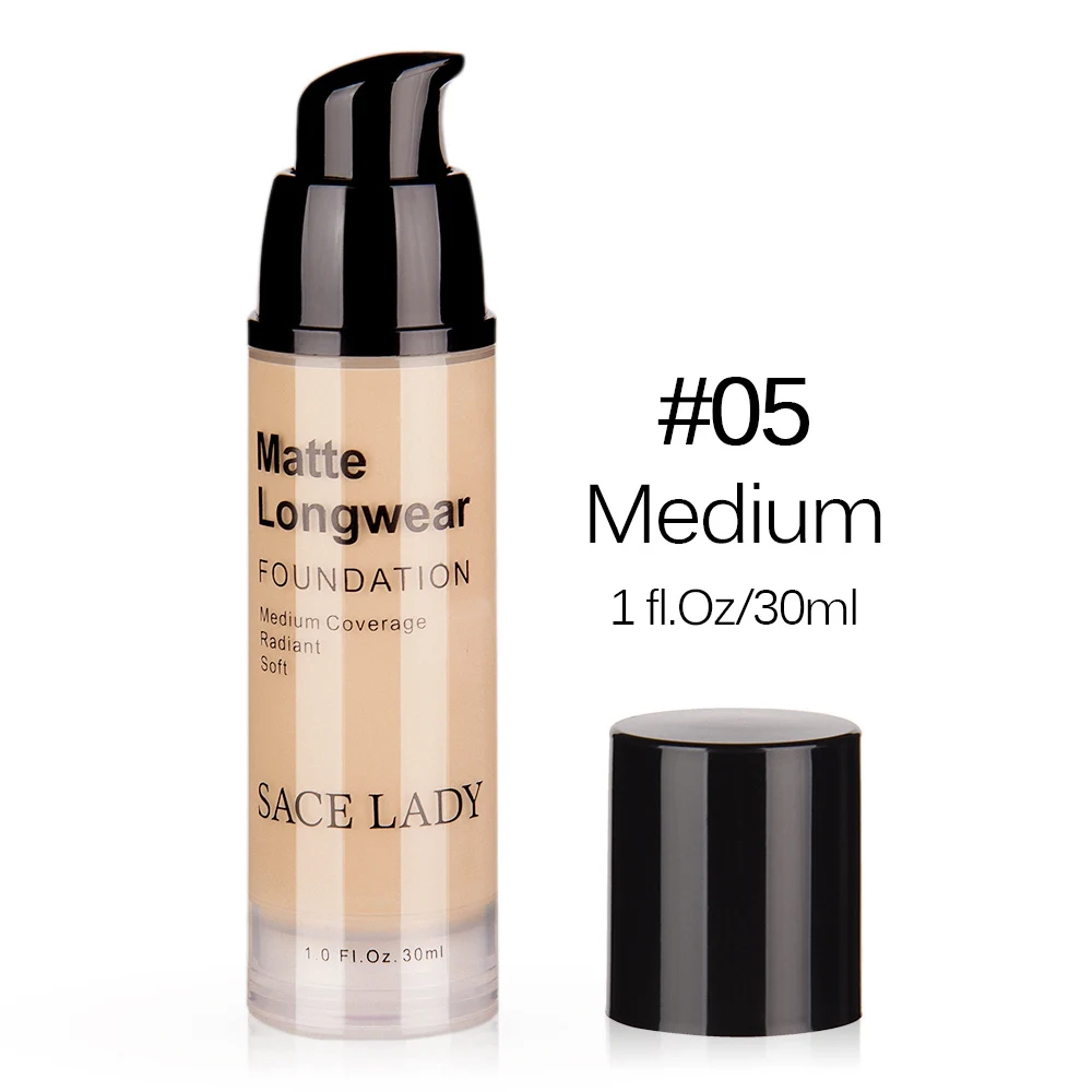 11 Medium 30ml SACE LADY тональный крем для лица база макияж профессиональный матовый макияж Жидкий консилер водонепроницаемый бренд натуральная косметика - Цвет: 11 Medium 30ml