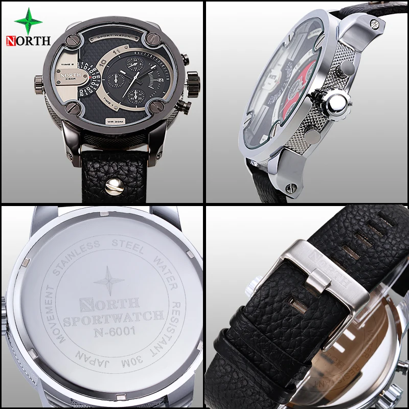 Северные мужские спортивные часы люксовый бренд Модные кварцевые 30 м