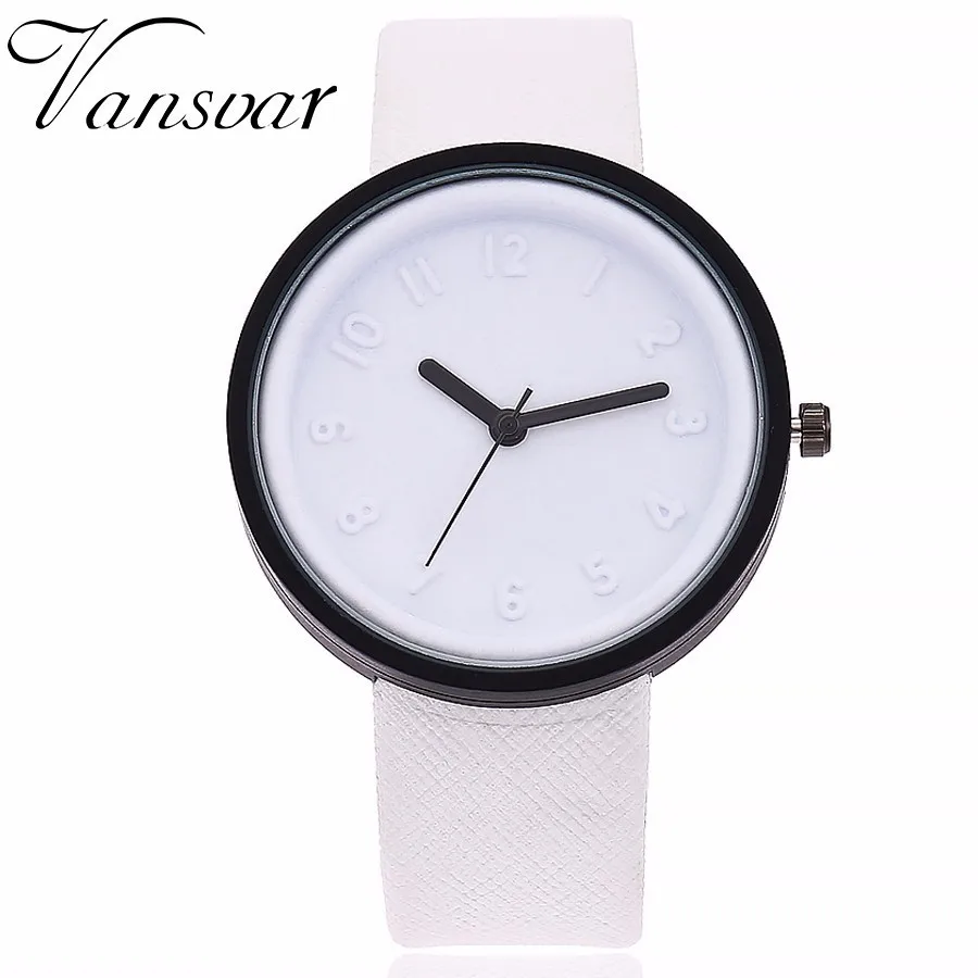 Vansvar брендовые модные женские часы в простом стиле холщовые кварцевые наручные