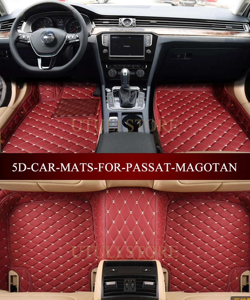 Кожаные автомобильные коврики для Volkswagen Passat Magotan CC B8 B7 B6 B5 подходят любых погодных условий пола|car floor mats|floor