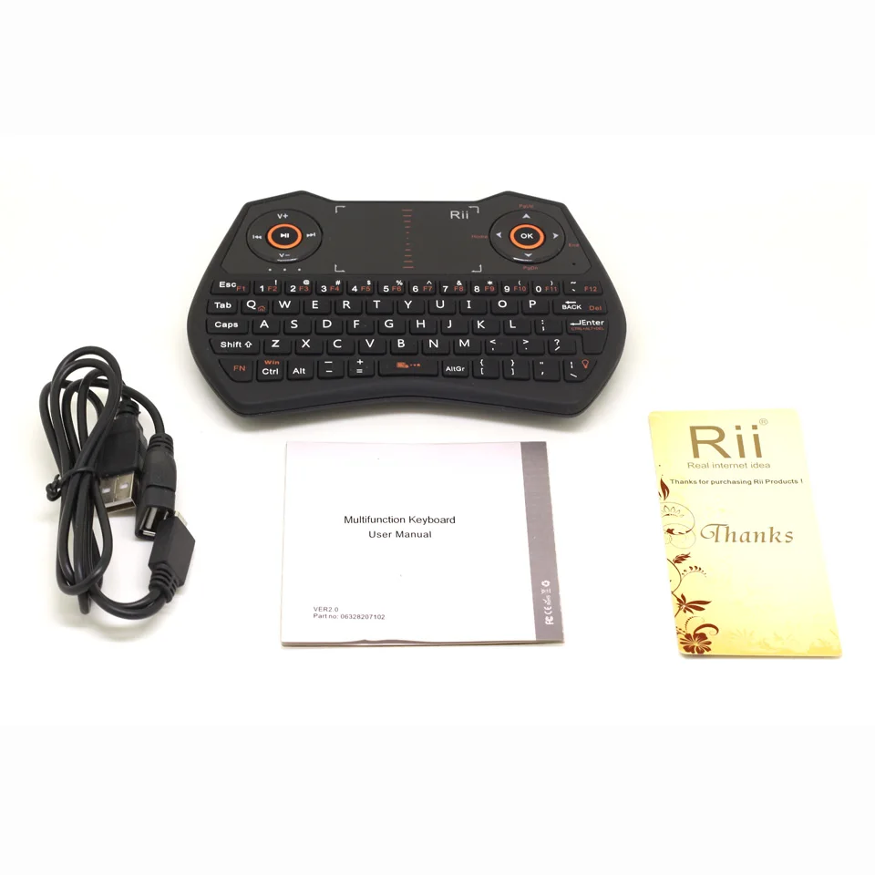 

Rii i28C Backlit French Mini Wireless Keyboard 2.4GHz Air Mouse with Handheld TouchPad for Mini PC/Android TV Box/Laptop