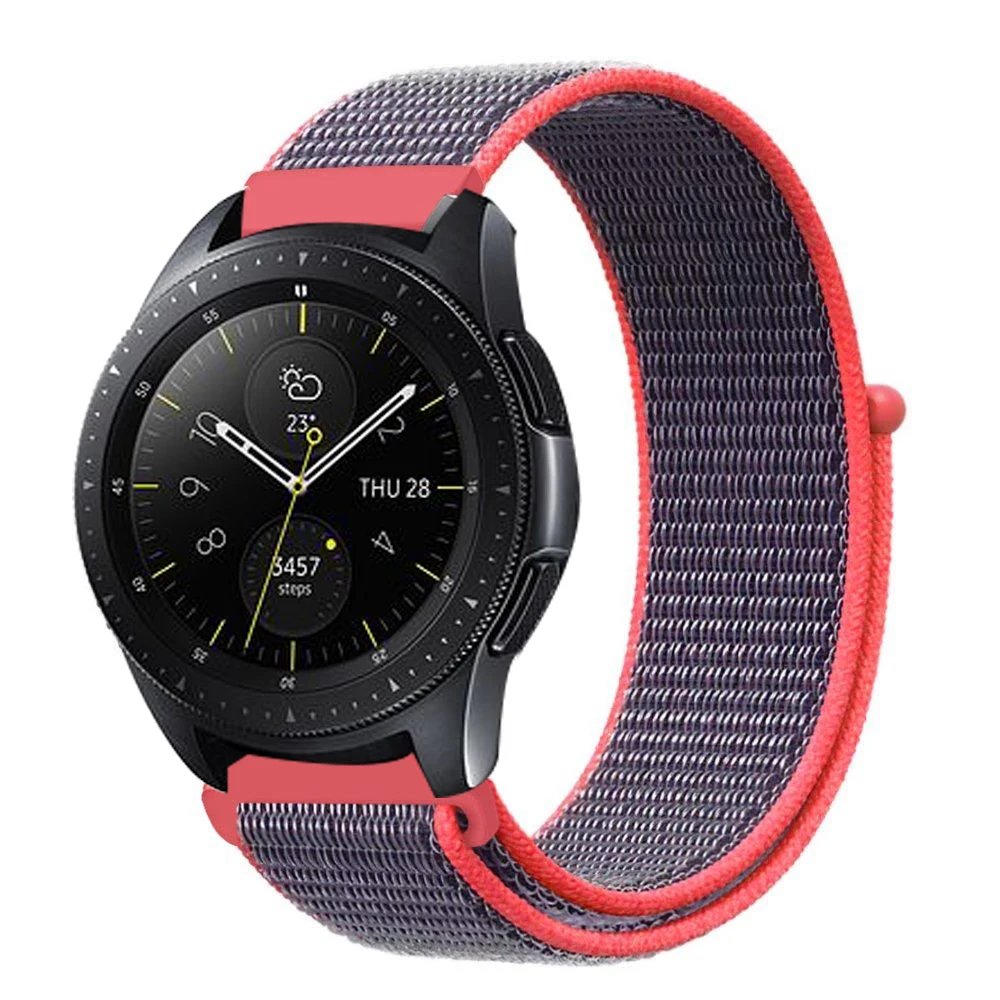 22 мм 20 мм нейлоновый ремешок для samsung Galaxy watch 42 мм 46 мм и Шестерни спортивные S2 S3 S4 Frontier классический ремешок для наручных часов Xiaomi Huami Amazfit