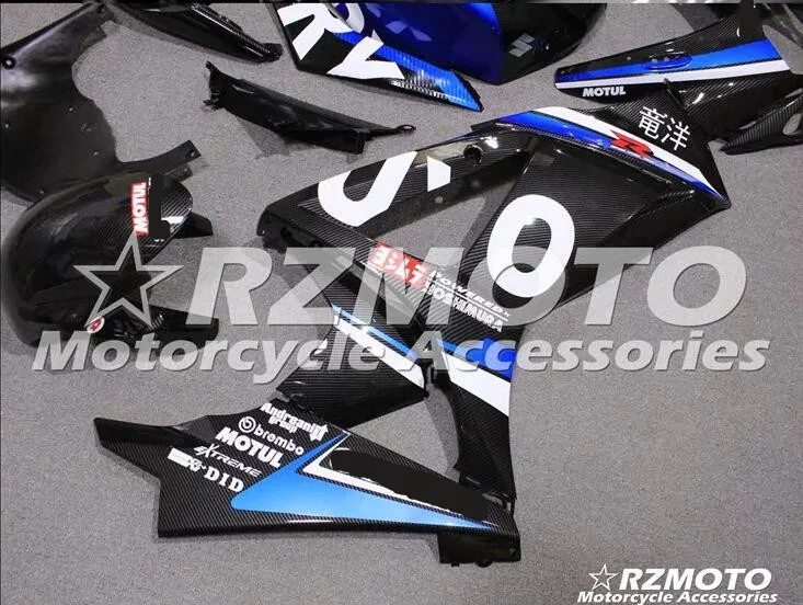 Карбоновые лакированные мотоциклетные Обтекатели для SUZUKI GSXR1000 K7 07 08 ACE комплекты
